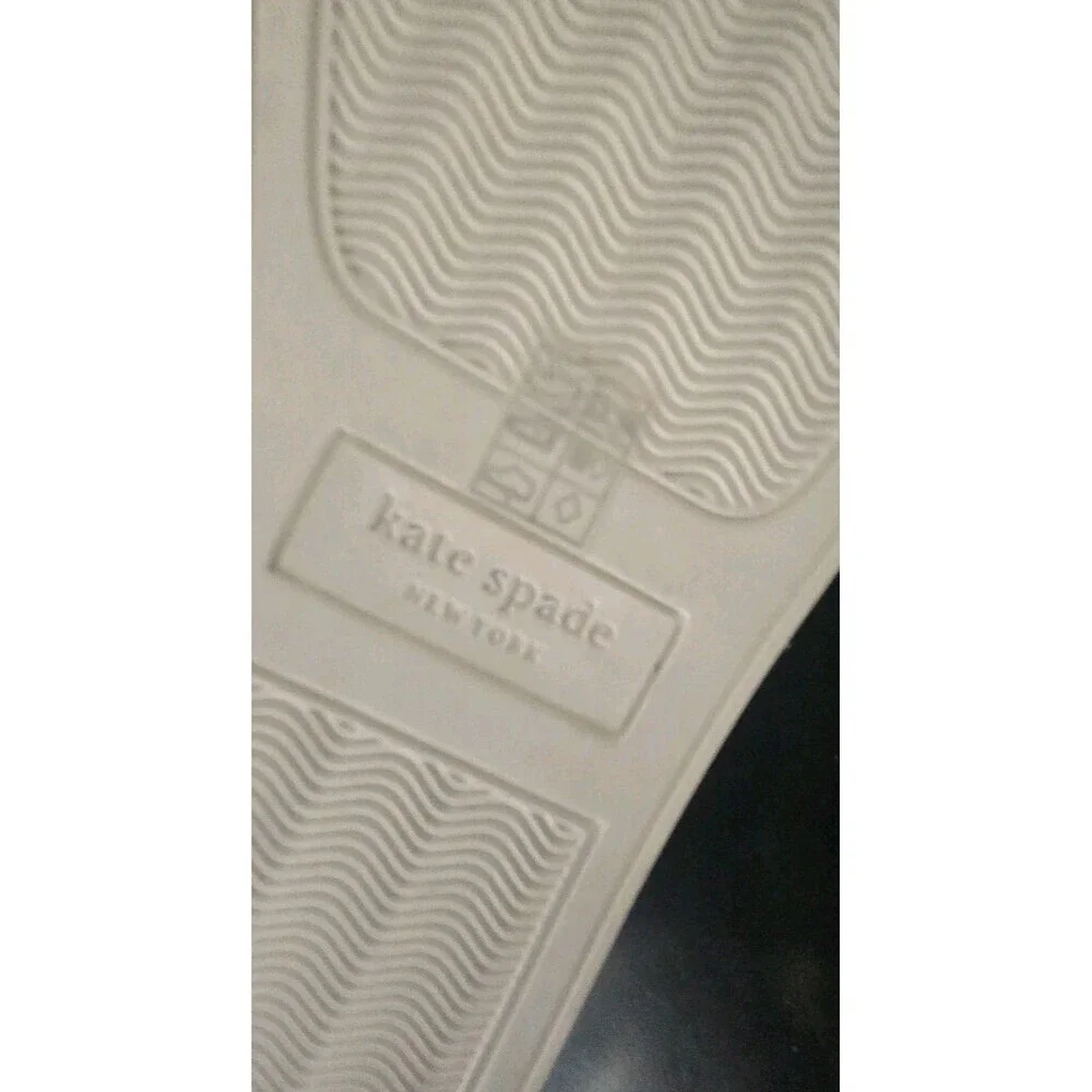 Kate Spade Ainsley Leather Sneaker Optic White Green Lace-up Size 6B New